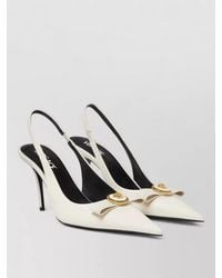 Versace - High Heel Pumps Pointed Toe Slingback Strap - Lyst