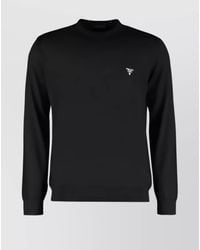 Prada - Ribbed Wool Crew Neck Sweater - Lyst