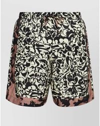 Dries Van Noten - Knee Length Printed Swim Shorts Stripes - Lyst