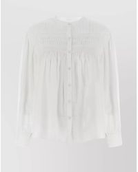 Isabel Marant - Cotton Viscose Long-Sleeve Blouse - Lyst