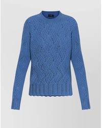 Etro - Cable Knit Crew Neck Top - Lyst