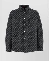 Gucci - Reversible Embroidered Denim Shirt - Lyst