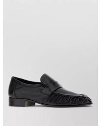 The Row - Leather Loafers Block Heel Fringe Detail - Lyst