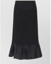 Fendi - Virgin Wool High-Rise Midi Skirt - Lyst