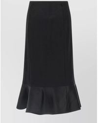 Fendi - Virgin Wool High-Rise Midi Skirt - Lyst