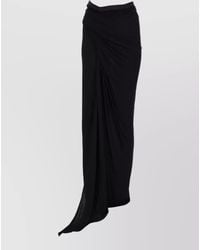 Rick Owens - Anthem Draped High Waist Wrap Maxi Skirt - Lyst