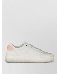 Calvin Klein - Leather Lace-Up Sneakers - Lyst