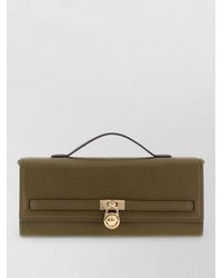 Michael Kors - Leather Hamilton Moderne Medium Clutch Handbag - Lyst