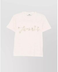 Fendi - Sequin Embellished Short Sleeve T-Shirt - Lyst