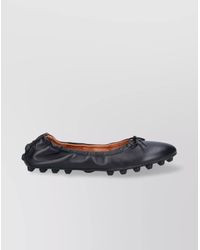 Tod's - Bow Round Toe Rubber Sole Ballerina Shoes - Lyst