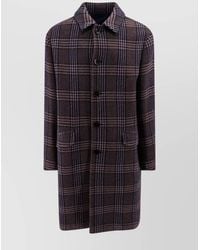 Etro - Plaid Cashmere Single-Breasted Coat - Lyst