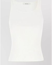 Max Mara - Viscose Blend Ribbed Scoop Neck Tank - Lyst