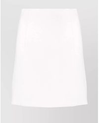 P.A.R.O.S.H. - Wool Skirt Above-Knee Front Slit High Waist - Lyst