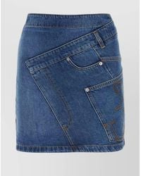 JW Anderson - Denim Twisted Mini Skirt - Lyst