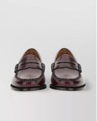 G.H. Bass & Co. - Leather Penny Loafer With Stitched Detailing And Classic Silhouette - Lyst