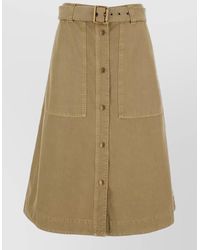 Moncler - A Line Skirt Belted Waist Pockets - Lyst