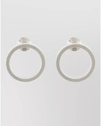 Maison Margiela - Numeric Engraved Hoop Earrings Signature Design - Lyst