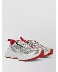 Christian Louboutin - Calf Leather Panelled Low-Top Sneakers - Lyst