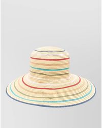 Paul Smith - Straw Sun Hat Wide Brim Foldable - Lyst