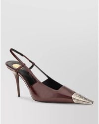 Saint Laurent - Leather High-Heel Mules - Lyst