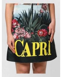 Dolce & Gabbana - Crystal Embellished A Line Mini Dress Capri - Lyst