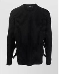 Versace - Wool Ribbed Oversized Buckle Jumper - Lyst