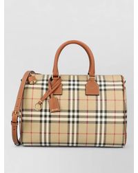 Burberry - Check Medium Coated Canvas Bowling Bag - Lyst