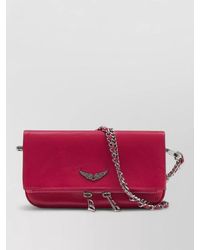 Zadig & Voltaire - Rock Nano Vintage Leather Chain Shoulder Bag - Lyst