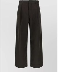 Lemaire - Wool-Blend Single-Pleat Wide-Leg Trousers - Lyst