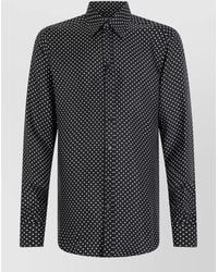 Dolce & Gabbana - Silk Twill Shirt Polka Dot Pattern - Lyst