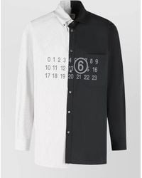 MM6 by Maison Margiela - Cotton Color Block Shirt - Lyst