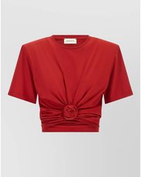 Magda Butrym - Cropped Knot T Shirt 02 Round Neck - Lyst