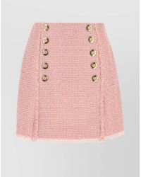 Balmain - Tweed Skirt - Lyst