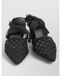 Jacquemus - Wedge Espadrille Mules Pointed Toe Ribbon - Lyst