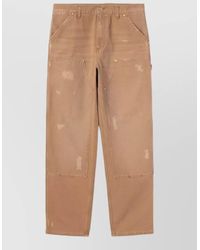 Carhartt - Organic Cotton Distressed Straight-Leg Trousers - Lyst