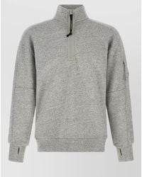 C.P. Company - Cotton High Neck Half Zip Sweatshirt - Lyst