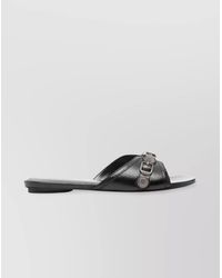 Balenciaga - Leather Flat Slippers - Lyst