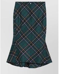 McQueen - Wool Tartan A-Line Skirt - Lyst