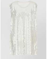 Norma Kamali - Sequin Mesh Long-Sleeve Top - Lyst