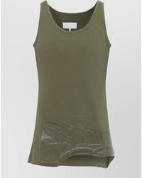 Maison Margiela - Sleeveless Top Asymmetrical Hem Ribbed Neckline - Lyst