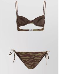 The Attico - Animal Print Bikini Swimsuit - Lyst