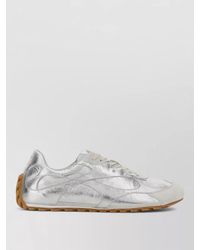 Bottega Veneta - Leather And Suede Low-Top Sneakers - Lyst