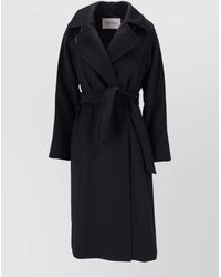 Max Mara - Belted Mid Length Coat Notched Lapels - Lyst