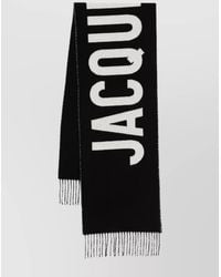 Jacquemus - Wool Logo-Print Fringed Scarf - Lyst