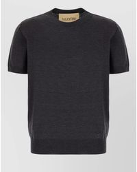 Valentino Garavani - Wool Crew Neck Sweater Short Sleeves - Lyst