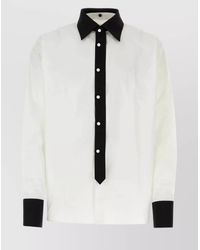 Prada - Cotton Poplin Oversized Shirt - Lyst