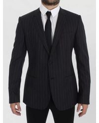Dolce & Gabbana - Striped Slim-Fit Wool Blazer - Lyst