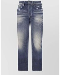 DIESEL - Straight Leg Mid Rise Denim Jeans - Lyst