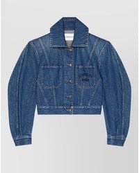 Givenchy - Denim Cropped Jacket - Lyst
