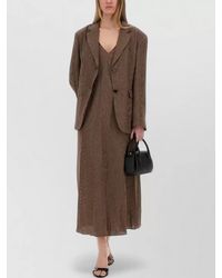 Alysi - Striped Blazer Long Sleeves Notch Lapel - Lyst
